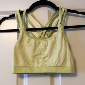 Pale Green Athleta Strappy Back Sports Bra